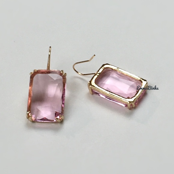 New For Love and Lemons Flirty Pink Drop Earrings - Picture 6 of 10